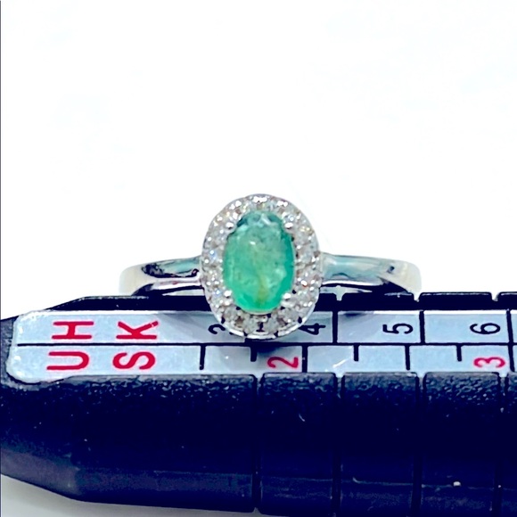 Jewelry - 0.5 Ct Brazilian Emerald 14KGP Ring